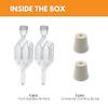 Fastrack Twin Bubble Airlock and Carboy Bung (2-Pack) | Fermentation Airlocks for Homebrewing Beer, Wine, Mead, and Kombucha view 2