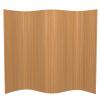 Red Lantern 6 ft. Tall Bamboo Wave Screen - Natural view 1