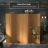 Red Lantern 6 ft. Tall Bamboo Wave Screen - Natural view 2