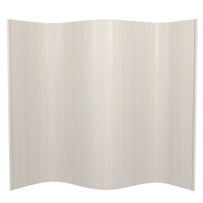 6 ft. Tall Bamboo Wave Screen - Rustic White