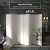 6 ft. Tall Bamboo Wave Screen - Rustic White view 3
