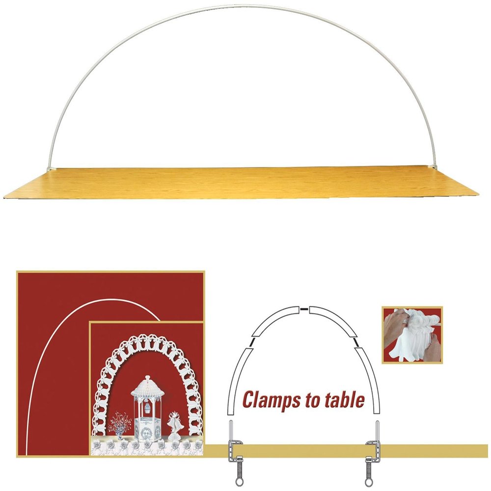 Beistle Celebration Arch- Plastic Decorative Arch Kit for Balloons, Garland & Party Dcor- Includes 4 Poles, 3 Connectors & 2 Clamps- Perfect for Weddings, Birthdays, Showers & Special Events, 11