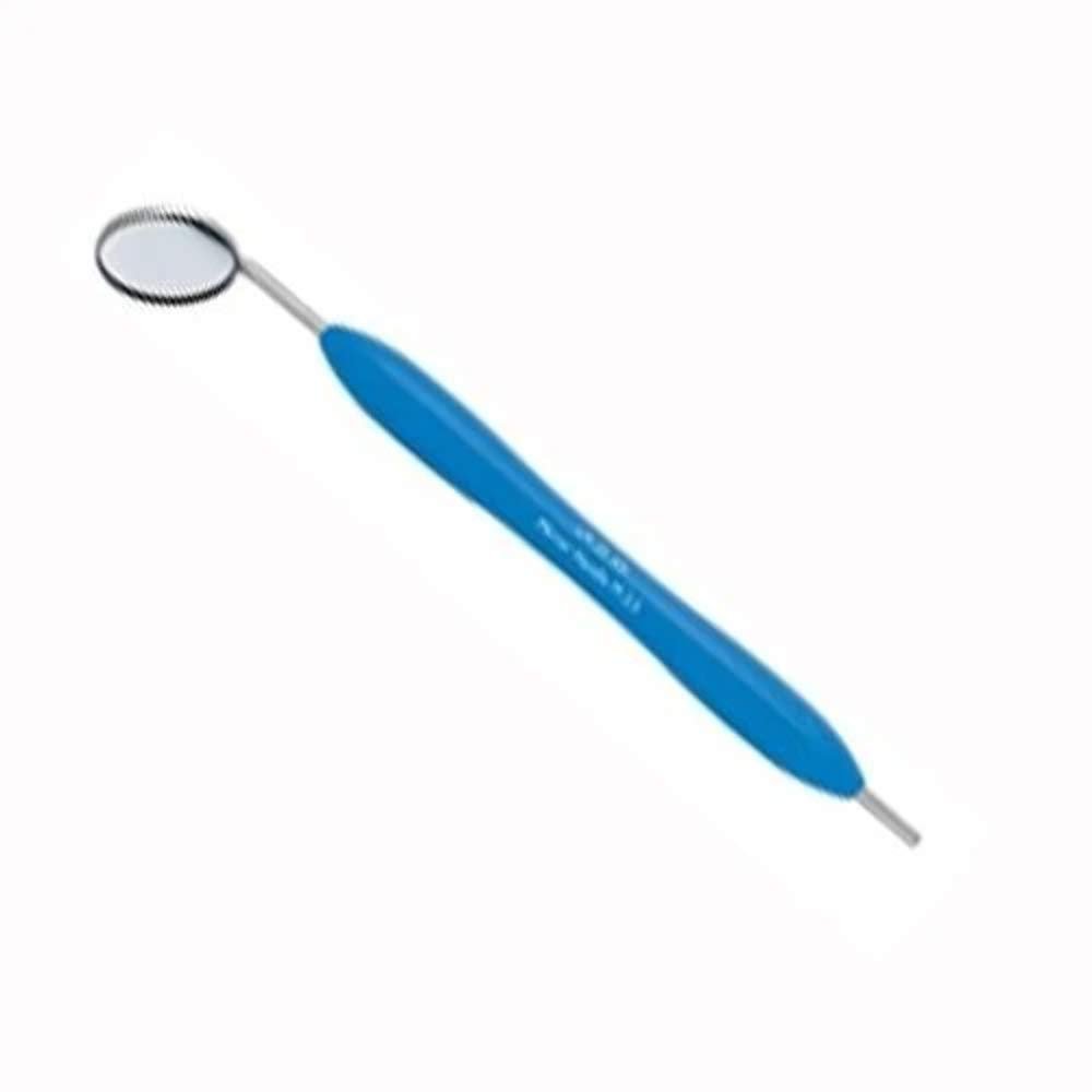 Simple Stem Plain Mouth Mirror #5 with Soft Grip Silicone Handle