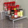 Home Basics 3-Tier Steel Spice Organizer (White) Spice Rack Countertop Organizer | Space-Saving Rack For Spices | Open Design, Vinyl Coated view 3
