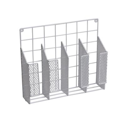 Home Basics Organizer Rust Resistant, Perfect for Food Storage, Silver Foil, Wax Paper, Sandwich Bags, Plastic Wrap-Mounts,White
