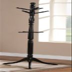 High performance parts Elegant Birch Wood Six Foot 10 Wood Hooks Black Color Coat Rack F04043