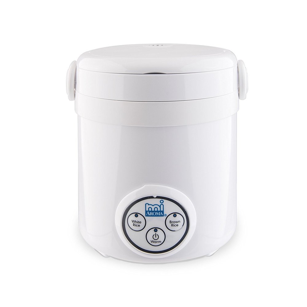 Aroma Housewares (MRC-903D) Mi 3-Cup (Cooked) (1.5-Cup UNCOOKED) Digital Cool Touch Mini Rice Cooker,White