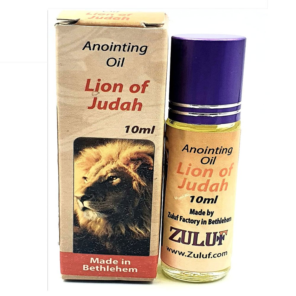Zuluf Lion of Judah Anointing Oil Holy Land Israel - 10ml (.34 fl. oz.) Roll-On Bottle Blessing Anointing Oil Lion of Judah from Israel for Healing and Protection, Home Blessing and Church PER007