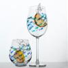 Abbott Collection, Goblet Stemless Fish Green Blue view 3