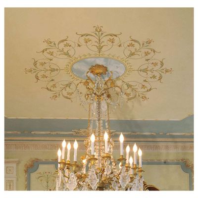 Marie-Antoinette Ceiling Medallion Stencils - Decorative Wall and Ceiling Design - DIY French Classic Home Dcor - Cutting Edge Stencils