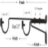 Urbanest Long Double Drapery Curtain Window Rod Bracket Holder, Up to 1.25" Rod - Oil-Rubbed Bronze, 2 Pieces view 3