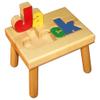Damhorst Toys Personalized Wooden Child's Name Puzzle Stool Primary Colors view 1