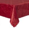 Violet Linen European Rose Design Tablecloth Burgundy 60" by 102" Oblong/Rectangle view 1