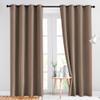 NICETOWN Blackout Draperies Curtains Panels - Window Treatment Thermal Insulated Solid Grommet Blackout Curtains/Panels/Drapes for Bedroom (Set of 2 Panels, 52 by 84 Inch, Cappuccino) view 1