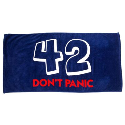 getDigital Bath Towel 42 Don't Panic - Large Beach Towel for The Hitchhiker's Guide to the Galaxy Fans - 55 x 28 inch, 100% Cotton, certified with German Textile Standard