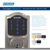SCHLAGE BE469NX Camelot Electronic Touchscreen Deadbolt C Keyway with 12344 Latch 10116 Strike Bright Brass Finish view 3