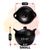 Ancient Cookware, Rounded Chamba Clay Soup Pot, Small, 2.5 Quarts Black view 4
