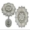 Urbanest Large Bloom Medallion Drapery Holdback, Set of 2, English Pewter view 1