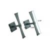 Renovators Supply Manufacturing Shutter Dogs Pair 5.75 in. Black Wrought Iron Propeller Design Shutter Dogs with Mounting Hardware view 2