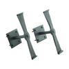 Renovators Supply Manufacturing Shutter Dogs Pair 5.75 in. Black Wrought Iron Propeller Design Shutter Dogs with Mounting Hardware view 3