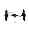 Renovators Supply Manufacturing Door Latch Lock 6.6 in. Black Birdcage Style Wrought Iron Hook and Eye Latch for Door with Mounting Hardware view 3