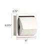 Renovators Supply Toilet Paper Holder - Wall Mount Toilet Paper Holder - Sanitary Paper Holder with Lid - Modern Bathroom Decor - Stainless Steel Recessed Tissue Holder - Silver, Pack of 1 view 2