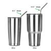4 Pcs Reusable Metal Drinking Straws 8.5 Inch Stainless Steel Straw 6mm Diameter Wide -Compatible with 20oz Yeti Tumblers Eco-Friendly Washable non-plastic or glass - UNbreakable view 2