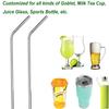 4 Pcs Reusable Metal Drinking Straws 8.5 Inch Stainless Steel Straw 6mm Diameter Wide -Compatible with 20oz Yeti Tumblers Eco-Friendly Washable non-plastic or glass - UNbreakable view 4