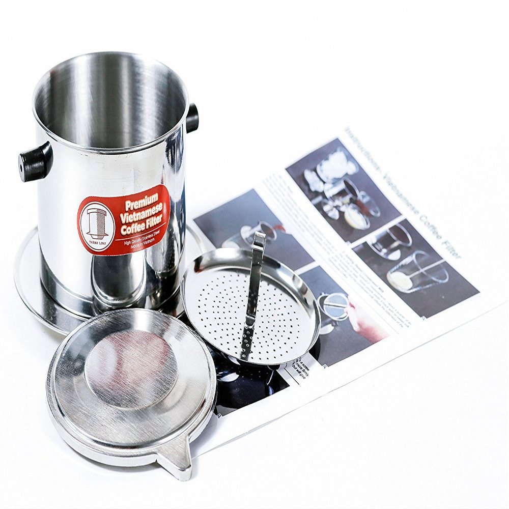 Thang Long Vietnamese Coffee Filter Phin 11 Ounce (Large), Gravity Insert, One Cup