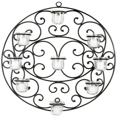 Safavieh Wall Art Collection Flourished Circle Candle Holder Wall Sconce