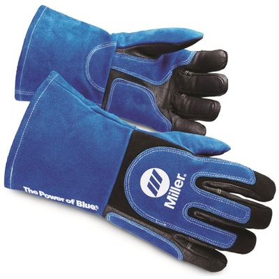 Miller Electric Welding Gloves, 3D, XL, Wing, Blueblack, PR (263340)