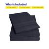 1500 Supreme Collection King Sheet Sets Navy Blue - Luxury Hotel Bed Sheets and Pillowcase Set for King Mattress - Extra Soft, Elastic Corner Straps, Deep Pocket Sheets, King Navy Blue view 3