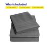 1500 Supreme Collection California King Sheet Sets Gray - Luxury Hotel Bed Sheets and Pillowcase Set for California King Mattress - Extra Soft, Elastic Corner Straps, Deep Pocket Sheets Gray view 3