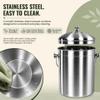 Epica Kitchen Compost Bin for Kicthen Countertops, 1.3 Galllon - Silver view 3