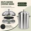 Epica Kitchen Compost Bin for Kicthen Countertops, 1.3 Galllon - Silver view 4