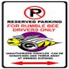 Rumble Bee Pickup Truck Logo No Parking Sign view 1