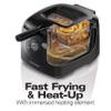 Hamilton Beach Cool Touch Electric Deep Fryer with Basket and Lid, 2 Liters / 8 Cups Oil Capacity, Adjustable Temperature, 1500 Watts for Fast Heat-up, viewing Window Easy to Clean, Black (35021) view 3