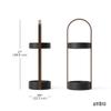 Umbra Bellwood Umbrella Stand, Black/Walnut view 3