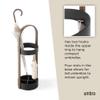 Umbra Bellwood Umbrella Stand, Black/Walnut view 4