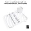 Umbra Sinkin Dish Drying Rack  Drainer Caddy with Removable Cutlery Holder  Use in Sink or On Counter, Standard, White/Nickel view 3