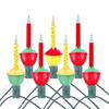 Novelty Lights Traditional Bubble Light Set, 6 Feet 7 Bulbs Red/Yellow Liquid with Multicolor Bases, 5 Watt E12/C7 Bulbs for Indoor Christmas Trees, Nostalgic Holiday Home Decor view 1
