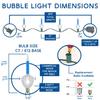 Novelty Lights Traditional Bubble Light Set, 6 Feet 7 Bulbs Red/Yellow Liquid with Multicolor Bases, 5 Watt E12/C7 Bulbs for Indoor Christmas Trees, Nostalgic Holiday Home Decor view 2