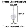 Novelty Lights Traditional Bubble Light Set, 6 Feet 7 Bulbs Red/Yellow Liquid with Multicolor Bases, 5 Watt E12/C7 Bulbs for Indoor Christmas Trees, Nostalgic Holiday Home Decor view 4