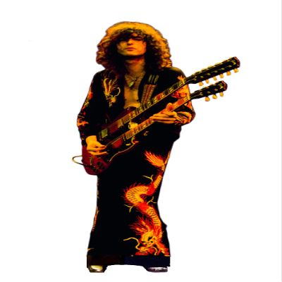 Jimmy Page Gibson SG Double-Neck Guitar LIFESIZE Cardboard Standup Standee Cutout Poster Figure Display Prop