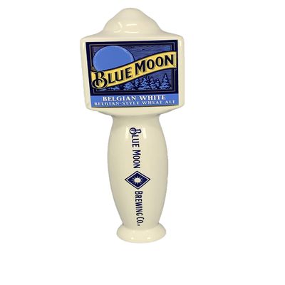 Blue Moon Belgian White 10" Ceramic Pub Style Beer Tap Handle