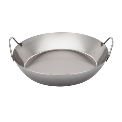 Matfer Bourgeat Black Carbon Steel Paella Pan, 15 3/4"