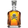 Heritage Pewter Skull & Bones Capitol Decanter | 24 OZ Whiskey Decanter for Liquor with Airtight Stopper | Expertly Crafted Pewter Glass view 1