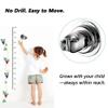 BOPai Suction Cup Shower Head Holder for Handheld Shower  No Drill, For Smooth Surfaces Only, Vertical Mount Only, Chrome view 3