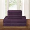Elegance Linen  1500 Thread Count WRINKLE RESISTANT 4 pc Sheet set, Deep Pocket - All Size and Colors , Queen Purple view 1