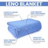 Linteum Textile Supply Blue Hospital Thermal Blanket 66x90 Inch 100% Cotton, Soft and Cozy, Breathable, Open-Cell Weave Design, All Season Twin Hospital Blanket (1-Pack) view 2